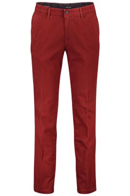 M.E.N.S. M.E.N.S. katoenen pantalon rood Madison flatfront