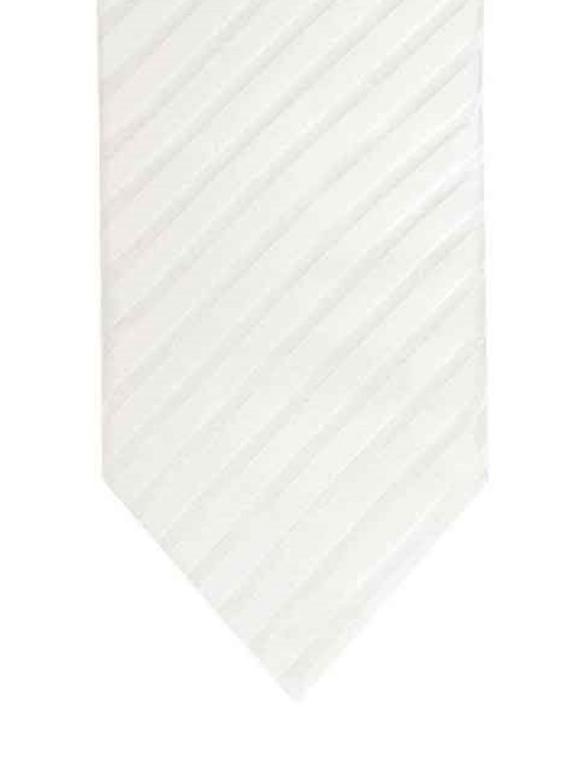Profuomo stropdas zijde wit strepen