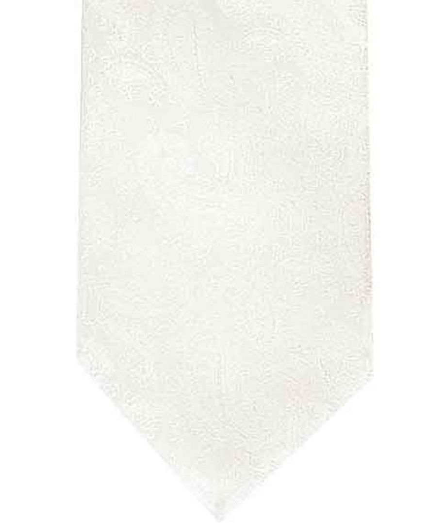 Profuomo stropdas zijde wit paisley