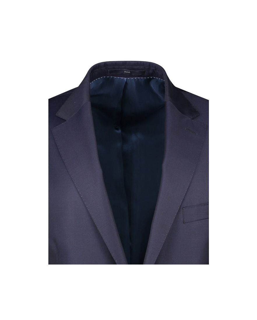 Dressler colbert mix & match donkerblauw effen wol normale fit