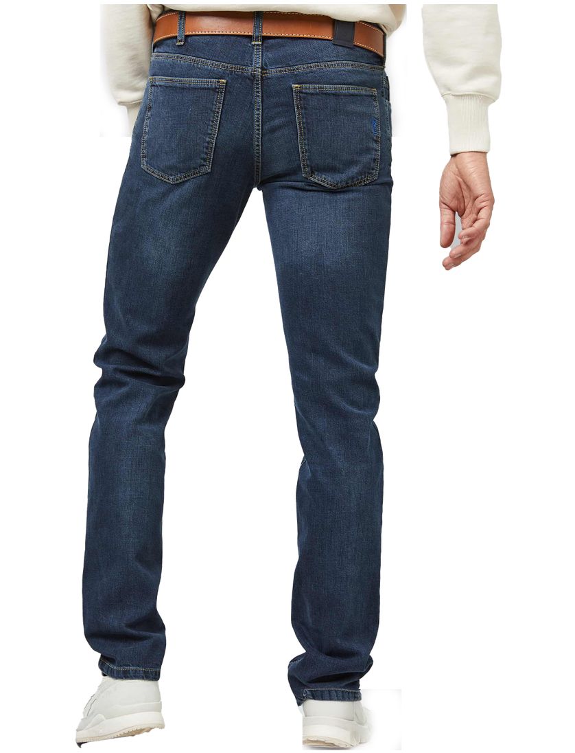Meyer 5-pocket denim jeans blauw effen