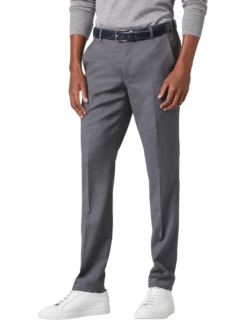 wollen pantalon Meyer Bonn grijs effen wol