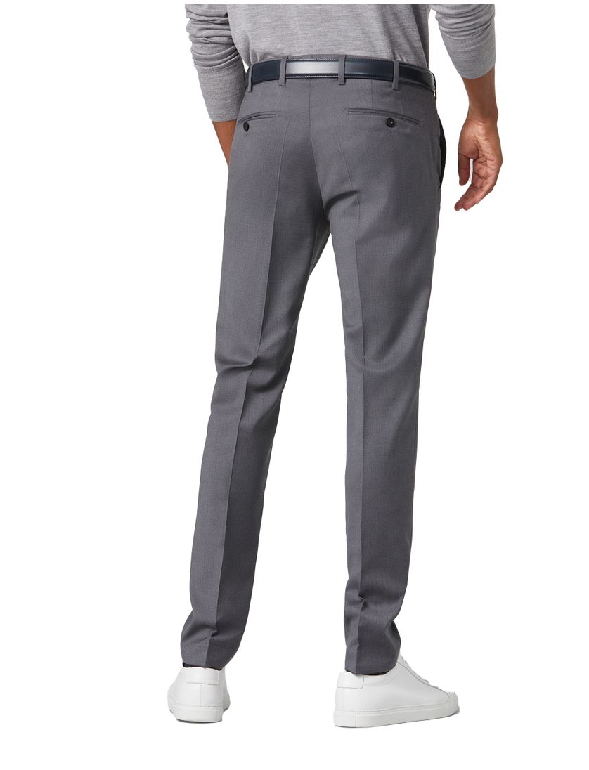 wollen pantalon Meyer Bonn grijs effen wol