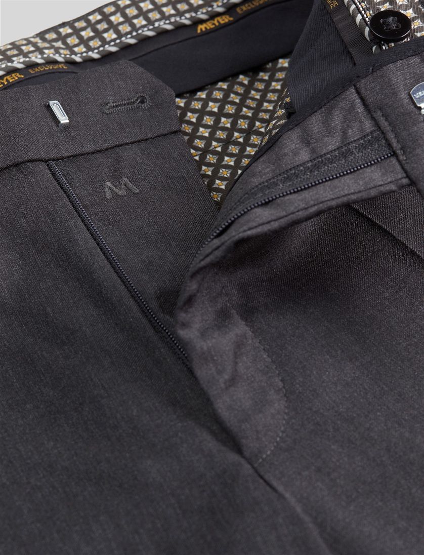 Meyer Bonn pantalon grijs effen wol