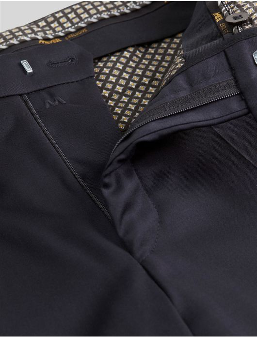 wollen pantalon donkerblauw Meyer Bonn