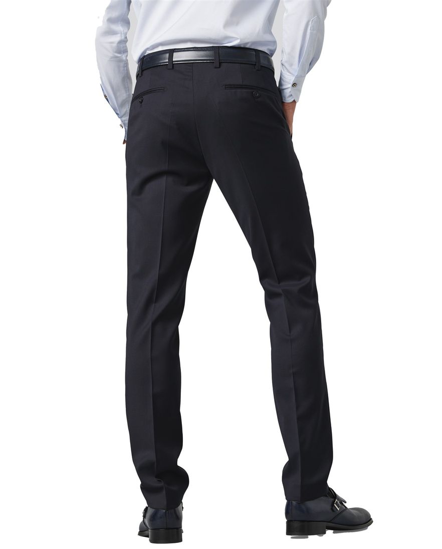 Meyer Bonn wollen pantalon donkerblauw
