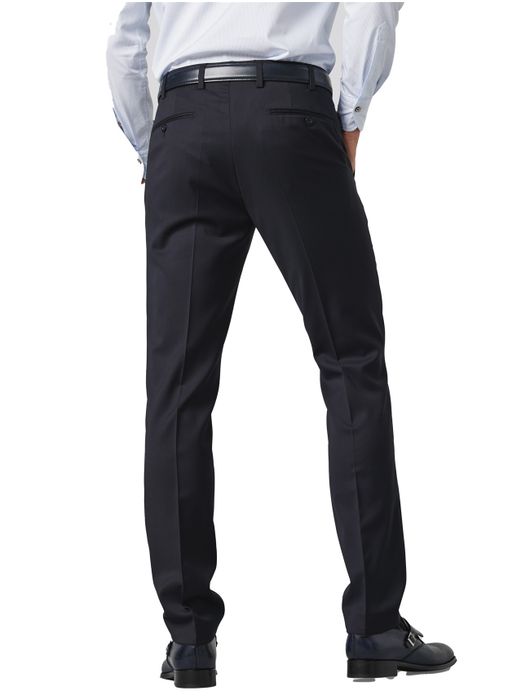 wollen pantalon donkerblauw Meyer Bonn