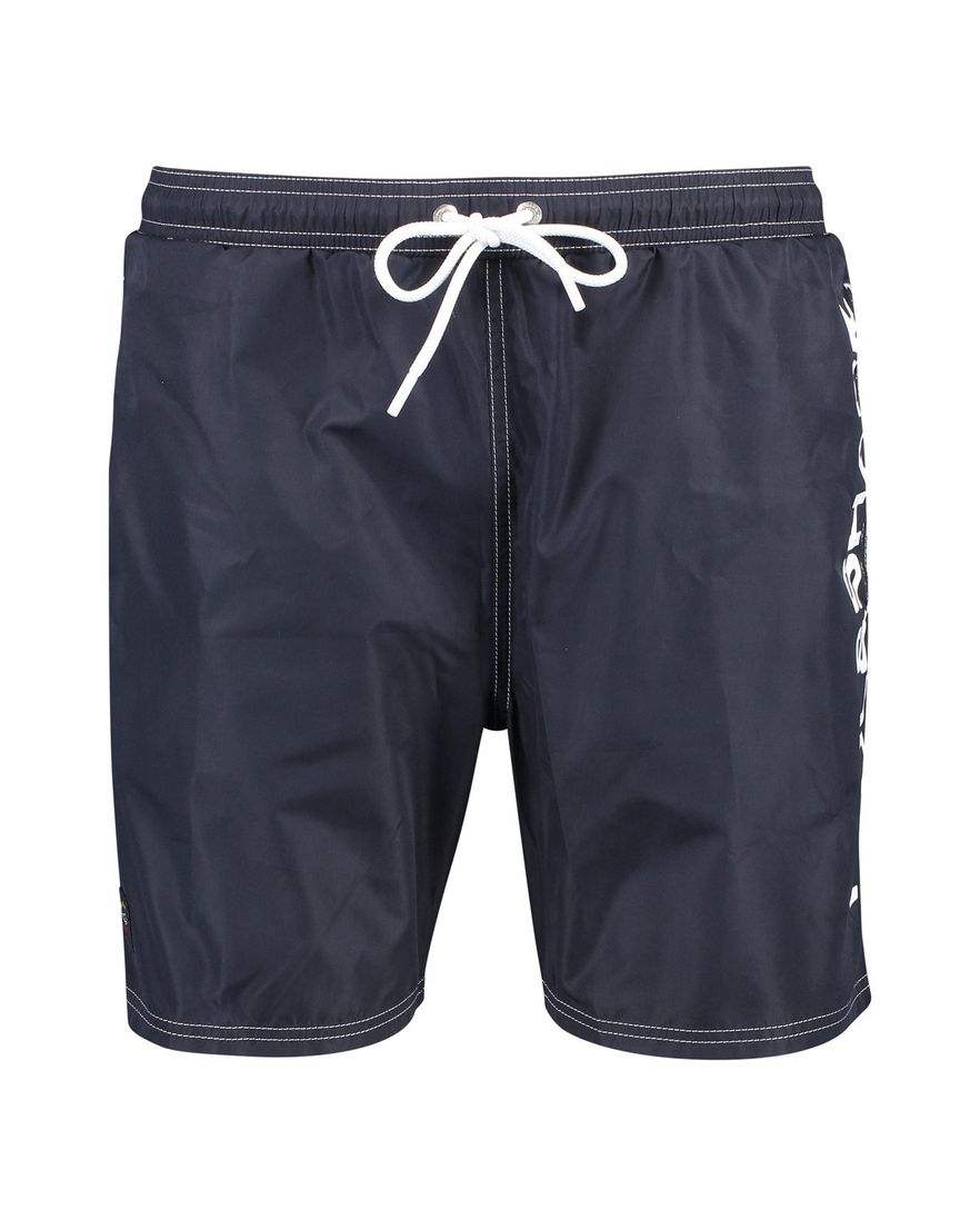 Paul & Shark zwemshort navy merk opdruk elastische band