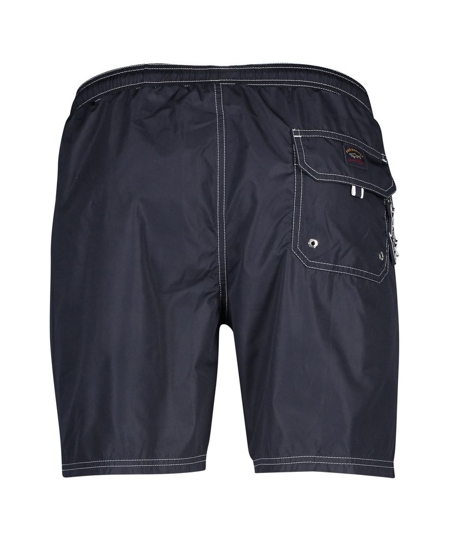 Paul & Shark zwemshort navy merk opdruk elastische band