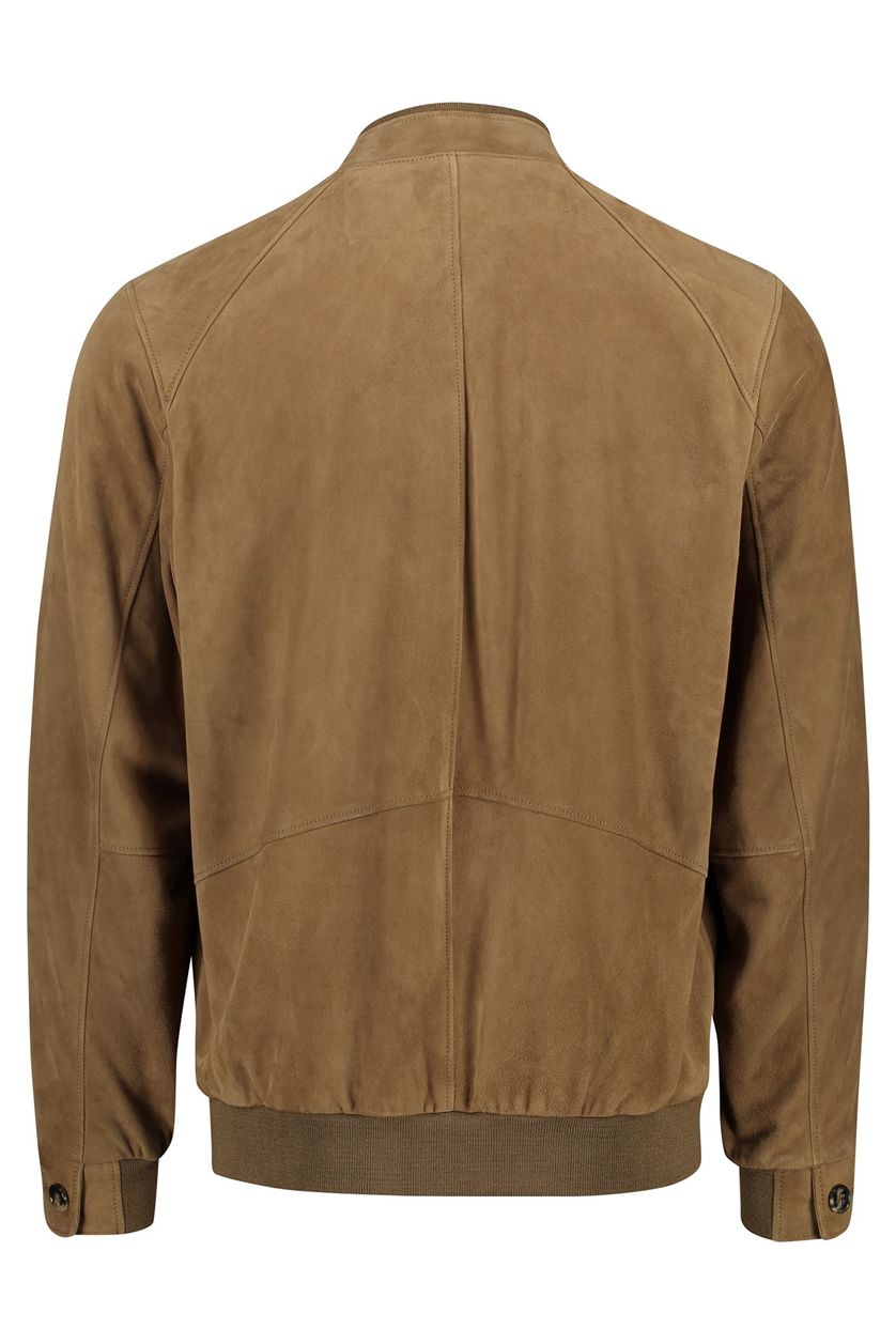 Leren jack Christ bruin met rits