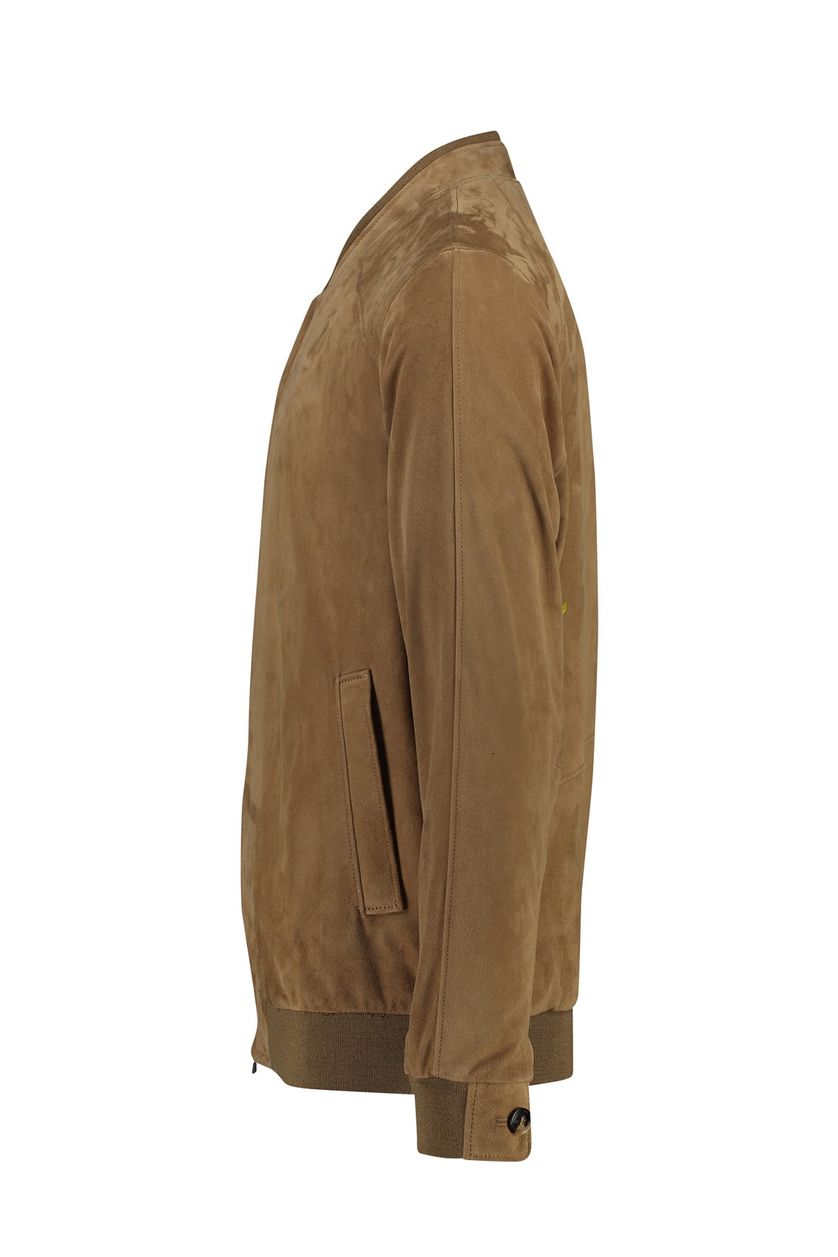 Leren jack Christ bruin met rits