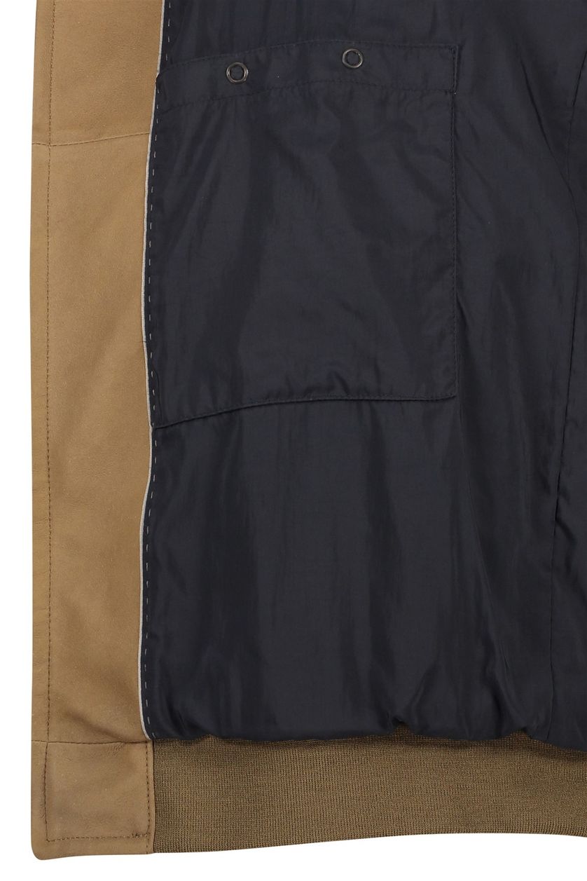 Leren jack Christ bruin met rits