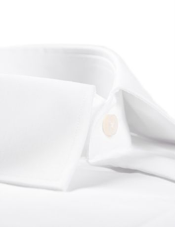 Ledub smoking shirt wit French cuff comfort blend