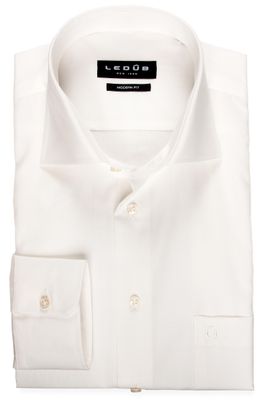 Ledub Ledub shirt mouwlengte 7 modern fit antique white
