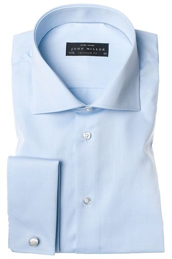 Overhemd John Miller zakelijk blauw tailored fit