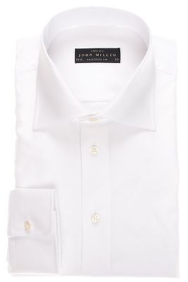 John Miller John Miller shirt tailored fit wit mouwlengte 7 easy care