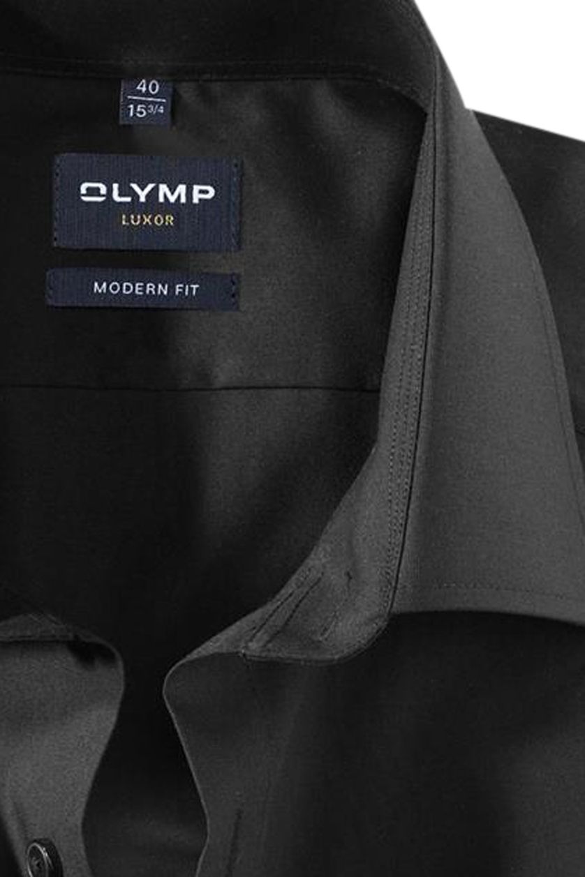Overhemd Olymp korte mouwen Modern Fit zwart