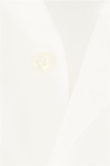 Mouwlengte 7 Olymp overhemd normale fit wit uni 100% katoen