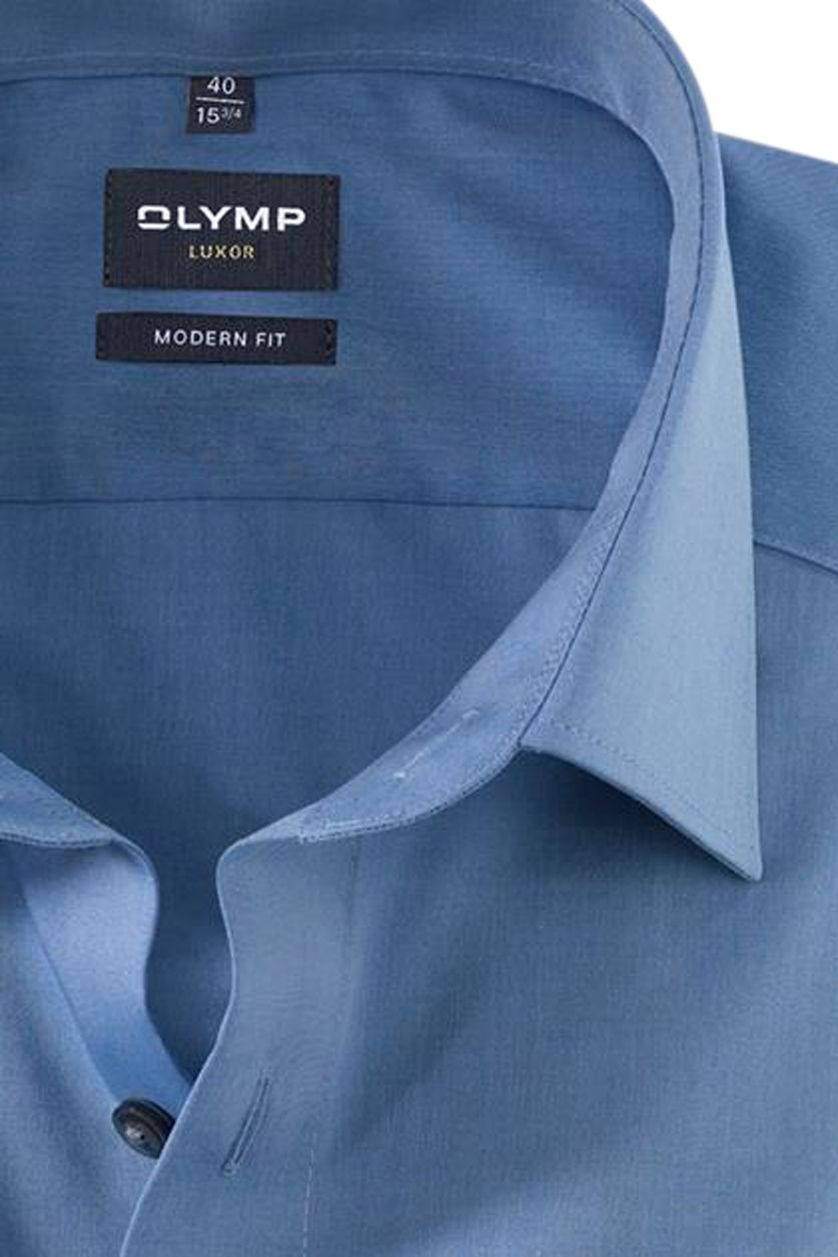 Olymp Luxor overhemd denim blue strijkvrij