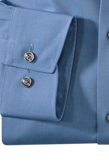 Olymp overhemd strijkvrij modern fit middenblauw