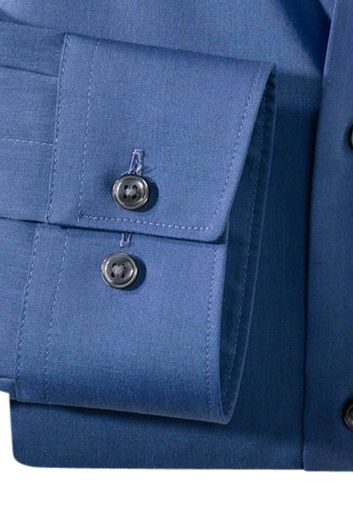 Olymp overhemd modern fit chambray grijsblauw