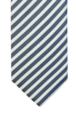 Olymp Olymp stropdas zijde streep middenblauw