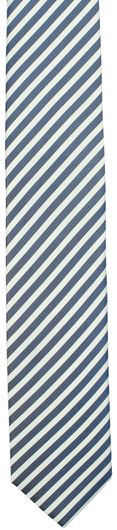 Olymp zijde stropdas gestreept regular fit blauw