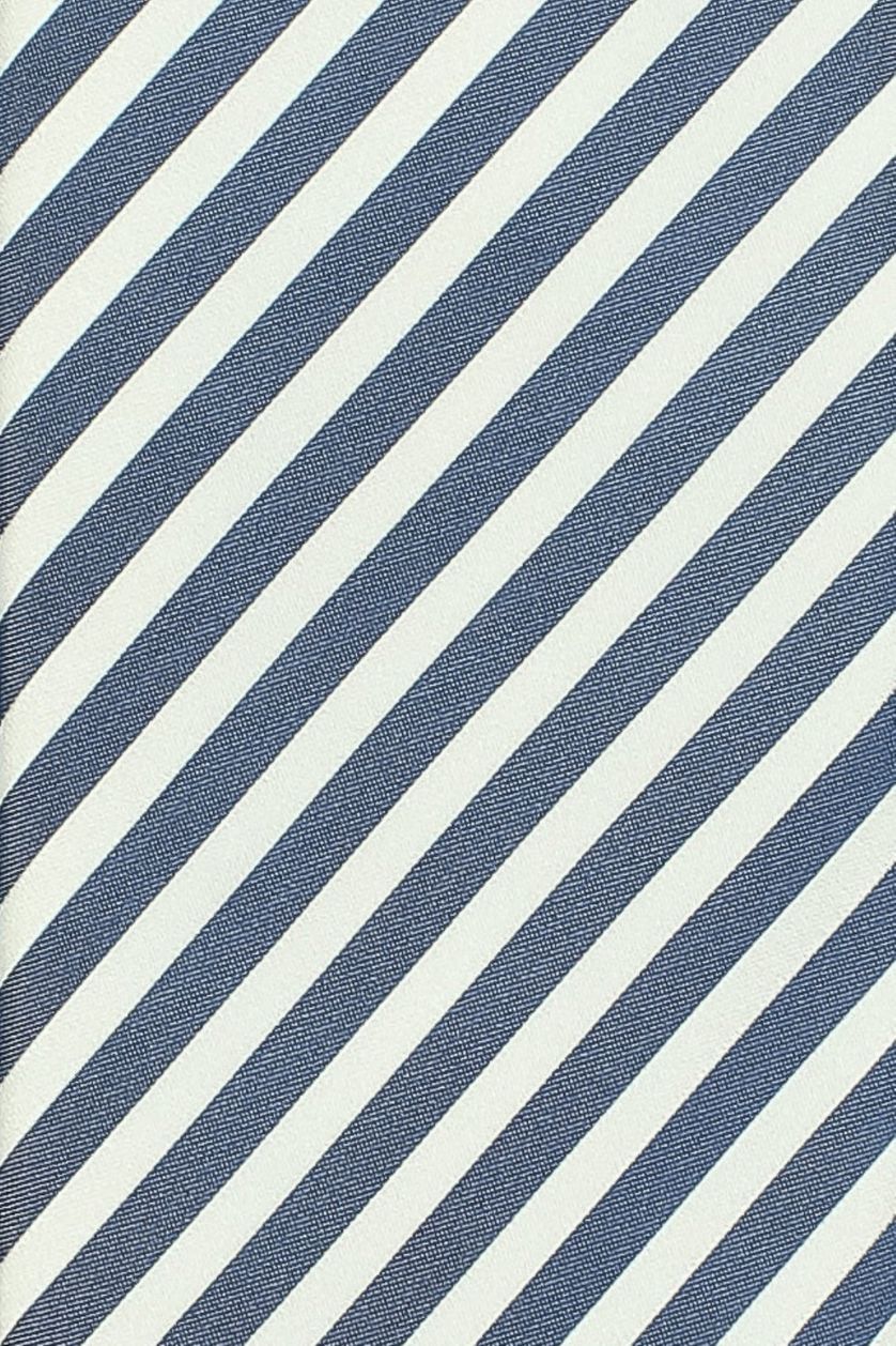 Olymp stropdas zijde streep middenblauw
