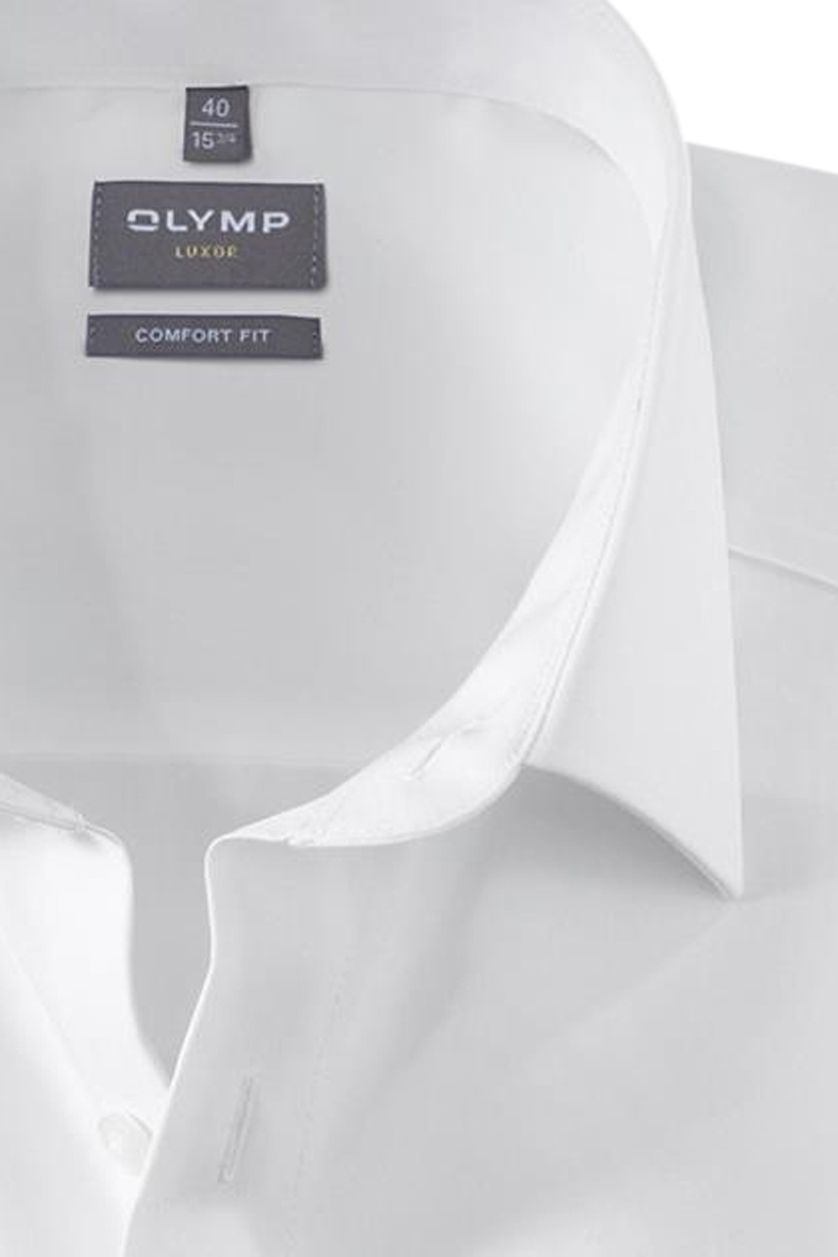 Olymp overhemd mouwlengte 7 Luxor Comfort Fit wit effen katoen wijde fit