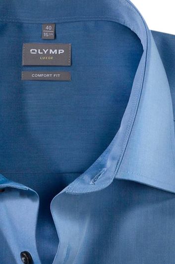 Overhemd korte mouw Olymp Comfort Fit blauw