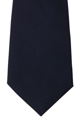 Profuomo Profuomo stropdas donkerblauw 100% zijde