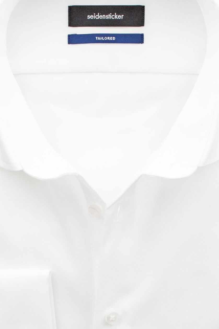 Seidensticker overhemd hagelwit witte knopen