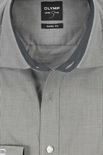 Olymp overhemd Sandinavisch grijs dessin