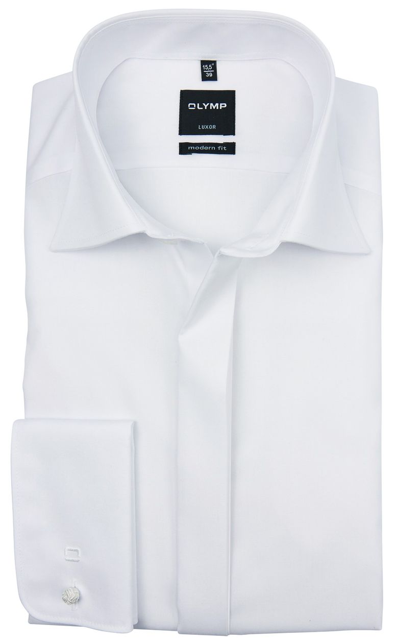 Olymp smoking overhemd wit strijkvrij mouwlengte 7