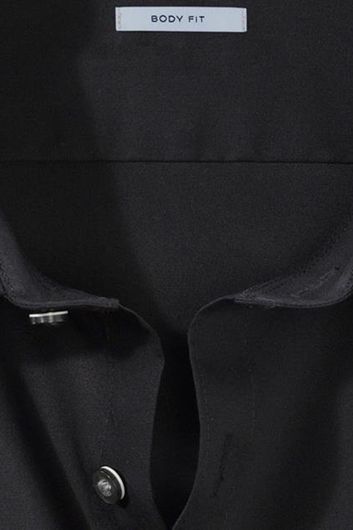 Olymp overhemd mouwlengte 7 Level Five extra slim fit zwart effen katoen