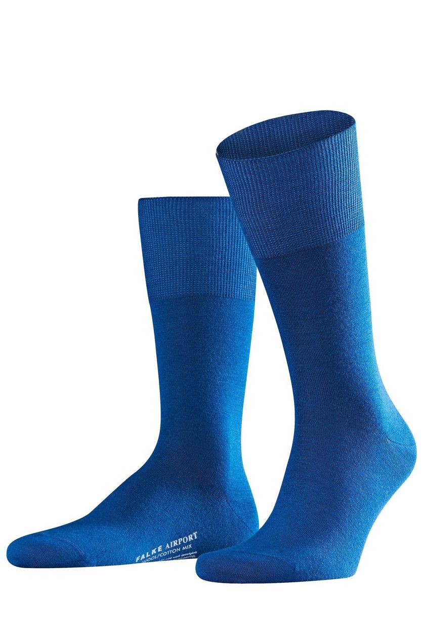 Falke sokken blauw effen wol