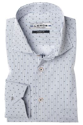 Ledub Ledub Shirt dress ml 5 Modern Fit Normale fit Donkerblauw Print Katoen-100%