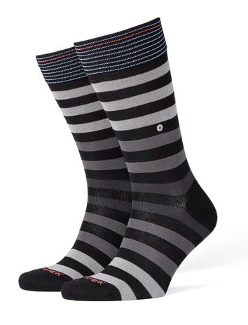 Burlington sokken Blackpool zwart grijs gestreept