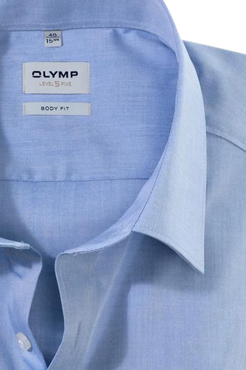 Olymp overhemd level 5 blauw melange