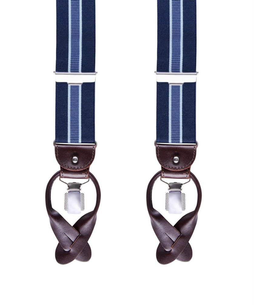 Profuomo bretels streep navy/sky blue 36 MM