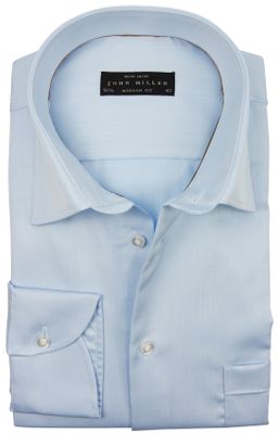 John Miller John Miller overhemd modern fit strijkvrij blauw