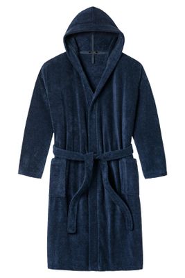 lassen aspect Mark Schiesser badjas met capuchon donkerblauw | Schulte Herenmode