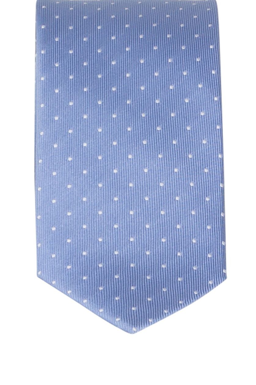 OLYMP stropdas lichtblauw stip Slim