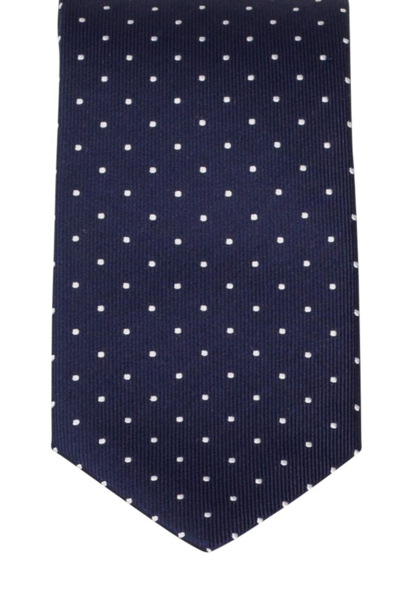 OLYMP Slim stropdas donkerblauw gestipt
