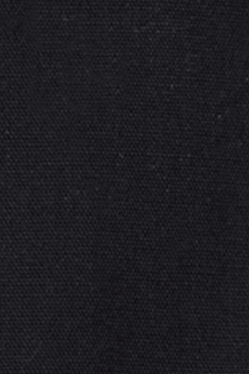 Seidensticker overhemd korte mouw zwart effen katoen normale fit
