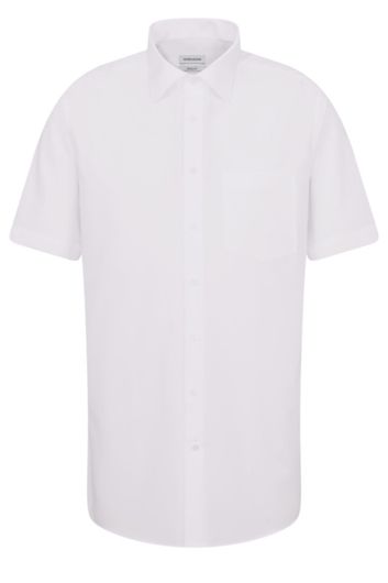 Seidensticker overhemd korte mouw Modern normale fit wit effen katoen