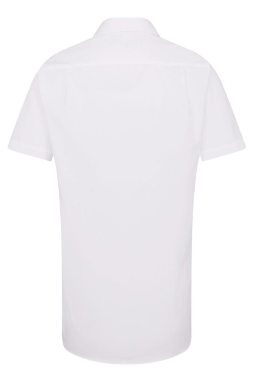 Seidensticker overhemd korte mouw Modern wit effen katoen normale fit