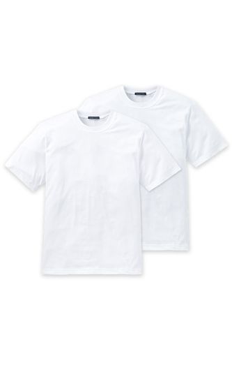 5=4 Schiesser american t-shirt wit ronde hals 2-pack
