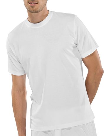 Schiesser t-shirt 2-pack chiesser ondergoed aanbieding wit effen 