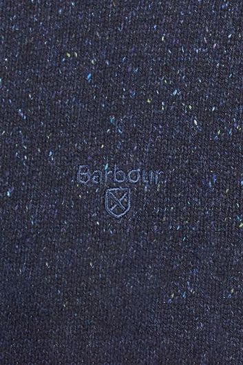 Barbour wollen trui ronde hals donkerblauw
